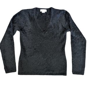 Vintage Black Angora Rabbit Hair Sweater